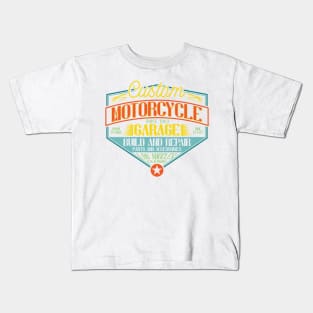 Custom Motorcycle Garage Los Angeles Kids T-Shirt